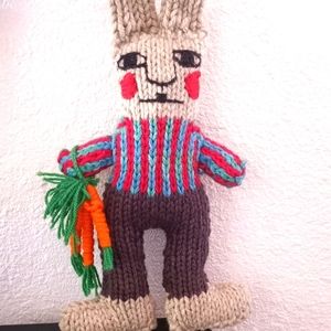 Handmade Wool Crochet Rabbit